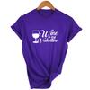 Wine Is My Valentine Women Fashion Tops Graphic Tees Harajuku Casual Aesthetic Short Sleeve T Shirt
