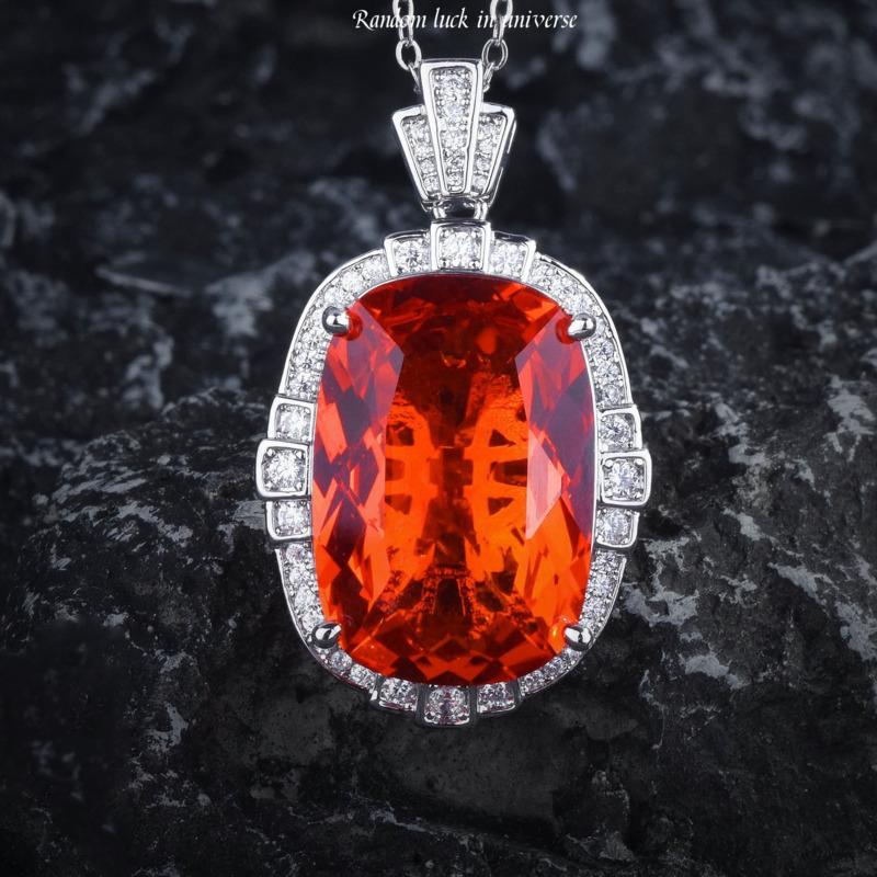 

BELLA BOX Тяжелый Высококаратный Высокоуглеродистый Подвеска-Ожерелье Ретро Роскошь Полный Бриллиантов Цвет Fanta Кольцо Цвет Цвет Набор Сокровищ Серьги No.3 красный