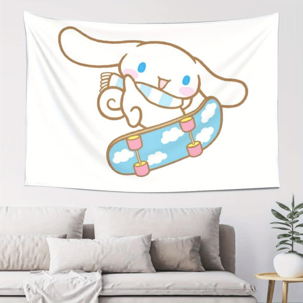 Cute Cartoon Cinnamoroll Sanrio Hello Kitty My Melody Tapestry Room Decoration Home Decor Bedroom Wall Hanging Fabric