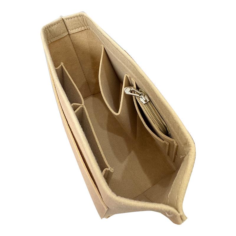 Large Capacity Multi-Compartment Felt Cosmetic Storage Bag