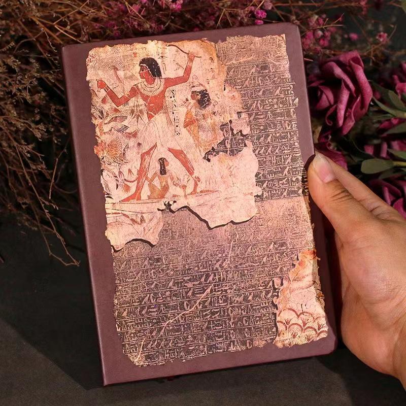 Retro Egyptian Pattern Diary: Ancient Style Notebook with European Classical Designs