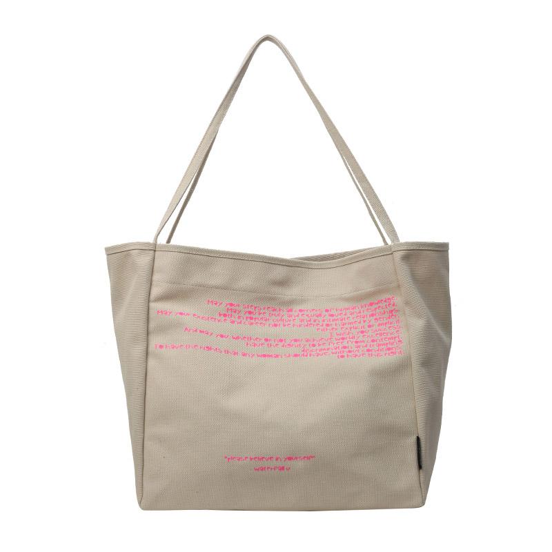 תיק קנבס קיבולת גדולה תיק מכתבים לנשים תיק כתף טוטה