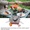 Portable Camping Gas Stove Windproof Metal Mini Folding Gas Stove for Outdoor Camping Home Commercial Use