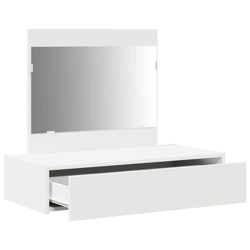 Makeup Table with Drawers White 83 x 40 x 70 cm Engineered Wood