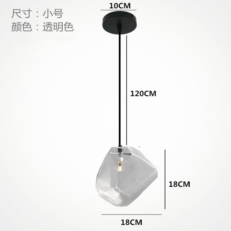Simple Stone Glass Pendant Light Colorful Indoorp The Restaurant Dining Room Bar Cafe Shop Lighting Fixture