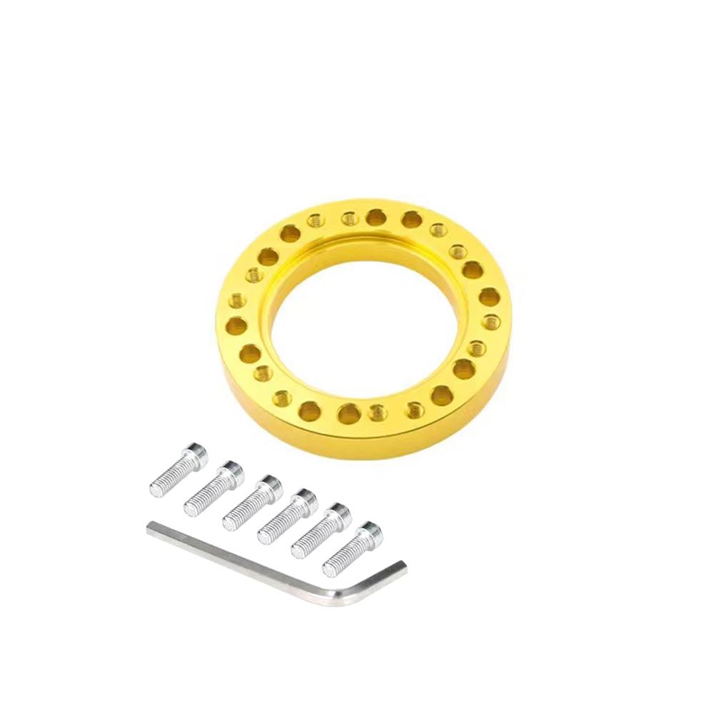 

Нова втулка рульового колеса 1/2 ДЮЙМА Прокладка Комплект адаптера втулки рульового колеса Розпірка 13 мм 24 отвори Адаптерна пластина для рульового колеса автомобіля золотий