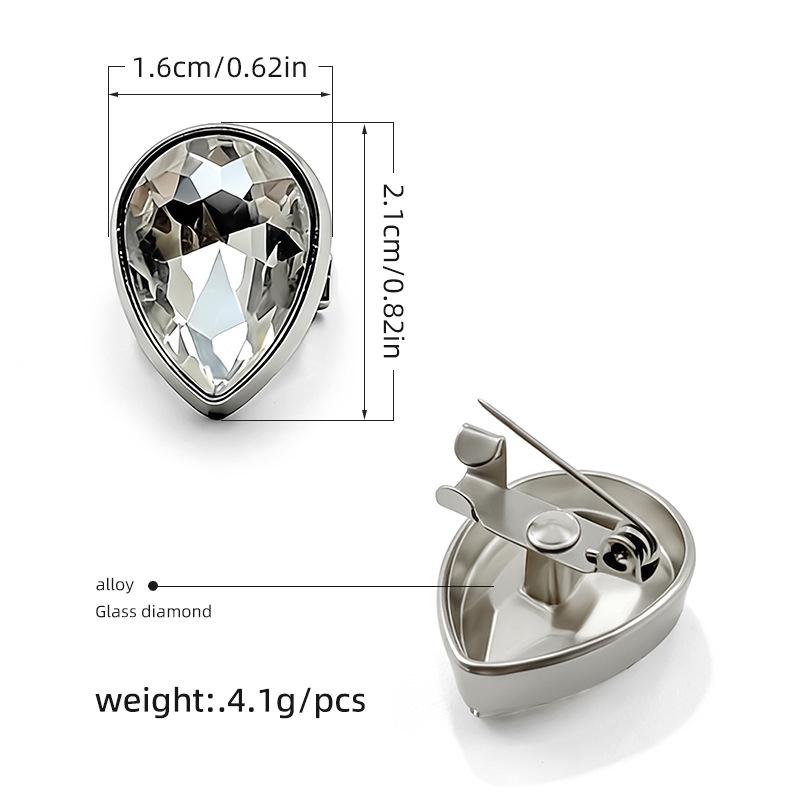 Шикарная Брошь-Треугольник с Кристаллами в Форме Капли Воды - Стильный Аксессуар для Одежды и Сумок