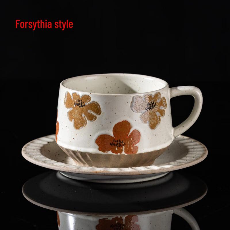 WQ Ретро Керамический Набор Кофейная Чашка и Блюдце Single Cup