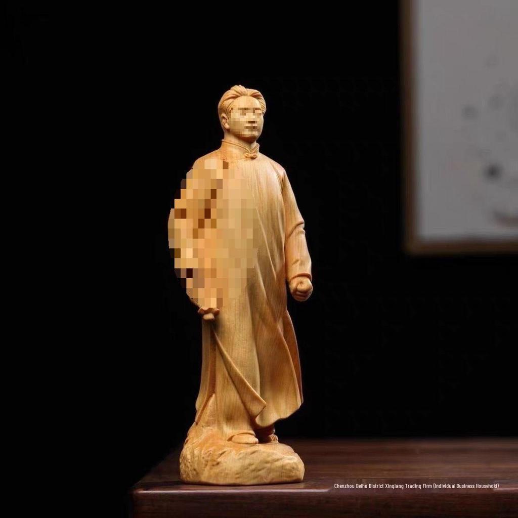 Boxwood Hand-Carved Solid Wood Living Room Figurine Decor
