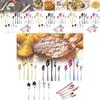 Elegant Gold-plated Stainless Steel Cutlery Set For Western Dining With Steak Knives Forks And Spoons