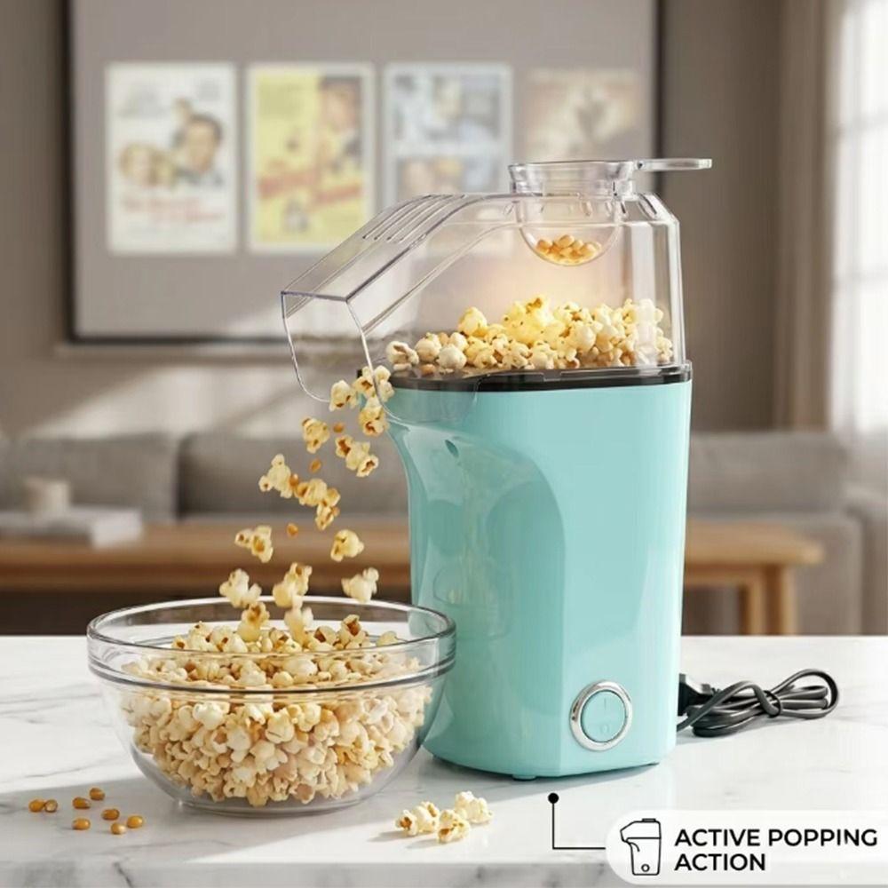 High Popping Rate Hot Air Popcorn Popper Automatic Corn Machine Electric Popcorn Maker  Home Use