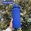 1L Große Sport-Thermoskanne mit Griff, Vakuumflaschen aus Edelstahl, Trinkgefäße für das Fitnessstudio, Camping-Wasserflasche mit weiter Öffnung