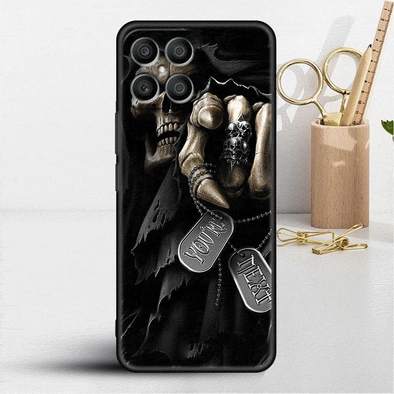 Retro Skull Butterfly Case For Honor X8 X8a 90 X9a 8X 70 50 20 Magic5 Pro 9X P60 P50 Black Soft Phone Funda