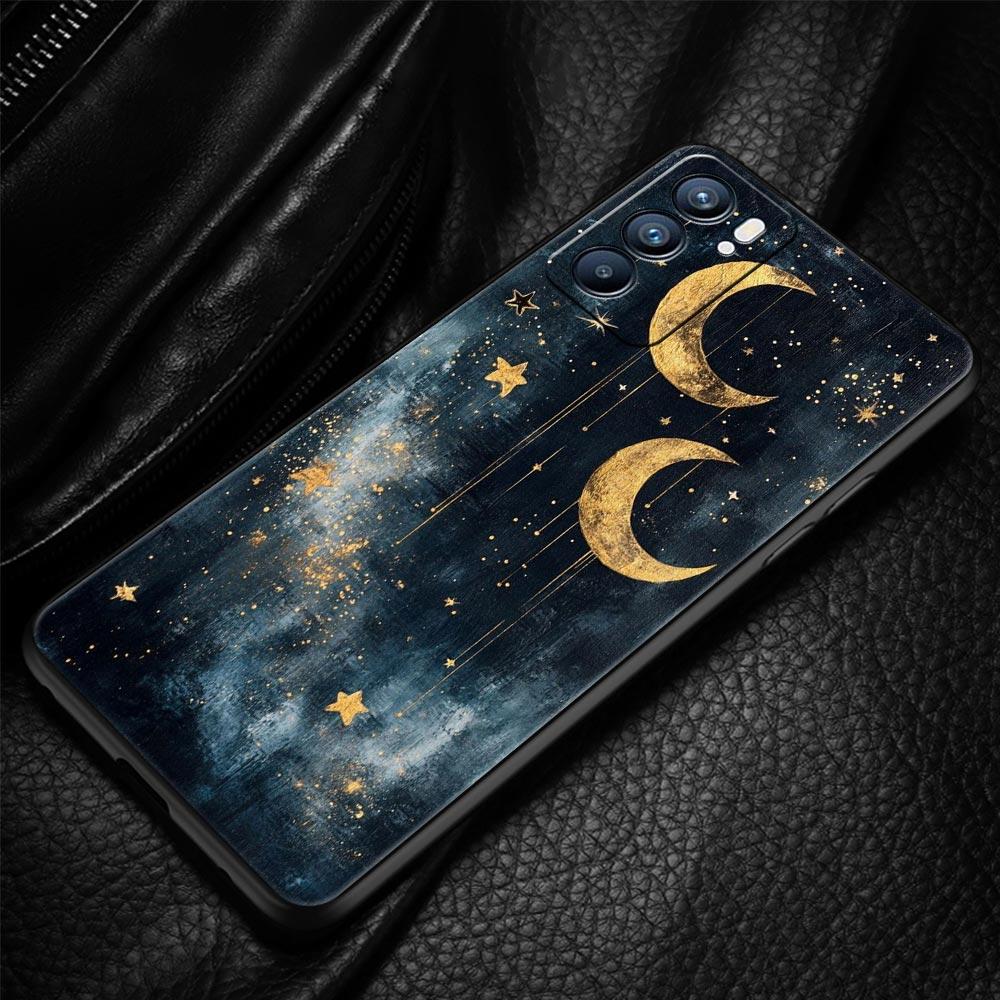 Fashion Starry Sky Stars Phone Case For Oppo Reno 13 12 11 10 7 F Find X5 X6 A98 A80 A79 A78 A57 A54 A31 A17 Pro Soft TPU Cover