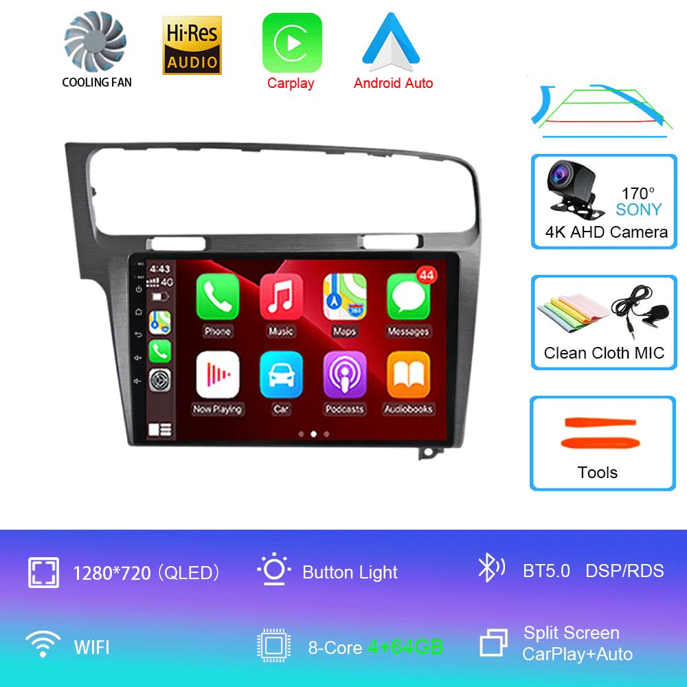 Android 14 For Volkswagen Golf 7 2013-2020 MK7 Car Radio Multimedia Video Player Navigation GPS 5G WIFI Carplay Auto 360 Camera