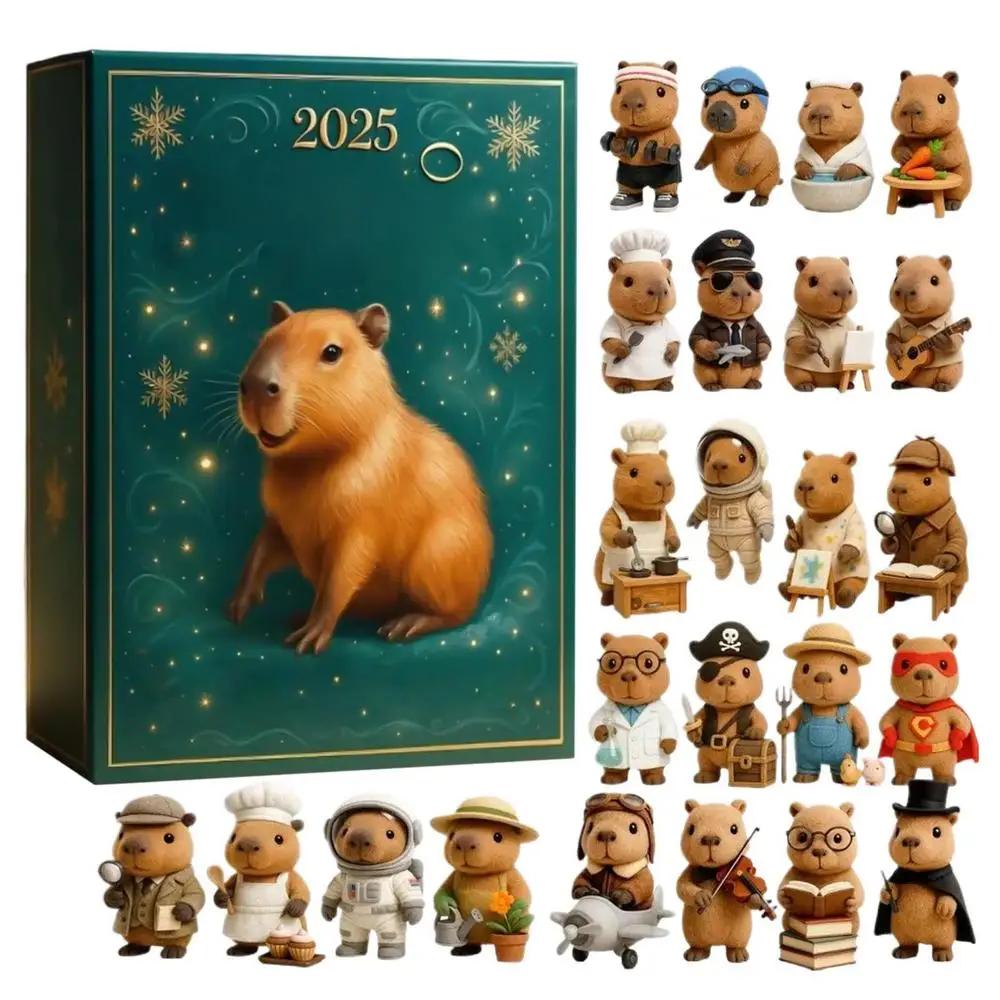 

Xmas Advent Capybara 2D Acrylic Decoration 24 Days Holiday Capybara Ornament Countdown Calendar designed for Home Xmas Tree Car
