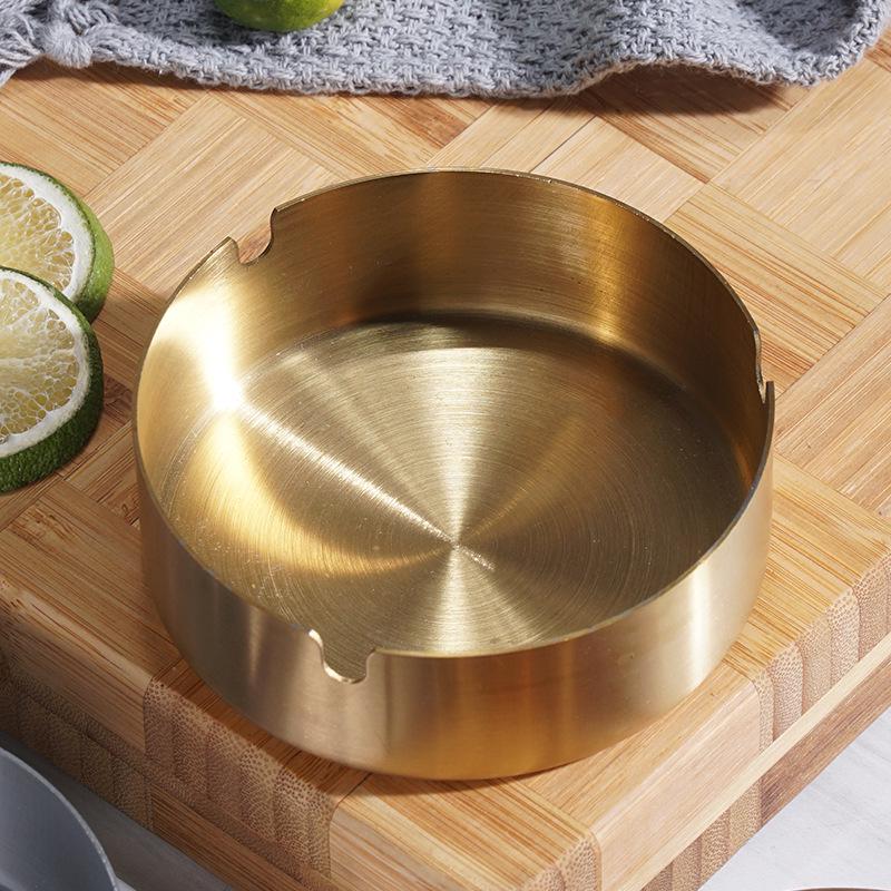 Stainless Steel Windproof Ashtray: Large, Creative Design for Home, Restaurant, and Cafe