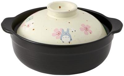 Maceta de barro Skater 6 Mi vecino Totoro Patrón de flor de cerezo Ghibli No. 22,6 x 11,6 cm de alto CDN18-A