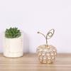 Crystal Fruit Statue Home Decorations Glass Collectible Statue Holiday Gift X3UC