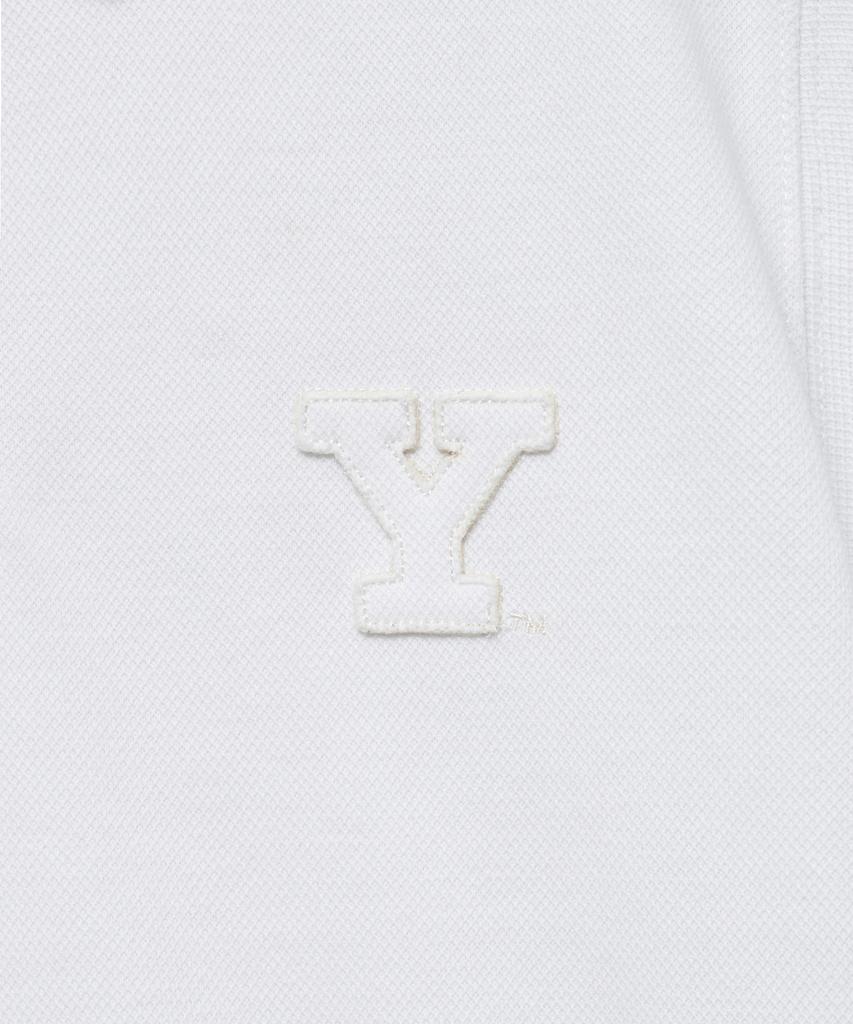 YALE Women'S Crop Banded Polo Shirt_White