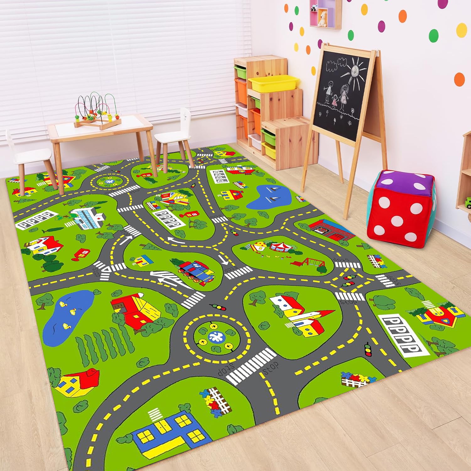 

Kids City Map Carpet Mat Rug Colorful Town Design Home Decoration Soft Play Floor Mat for Bedroom Carpets for Living Room Mat 40x60cm
