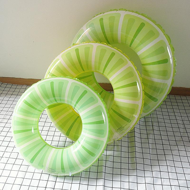 1Pcs Pool Float Fruit Inflatable Swim Ring Orange Tube Durable Pvc Float For Beach Lake Party Summer