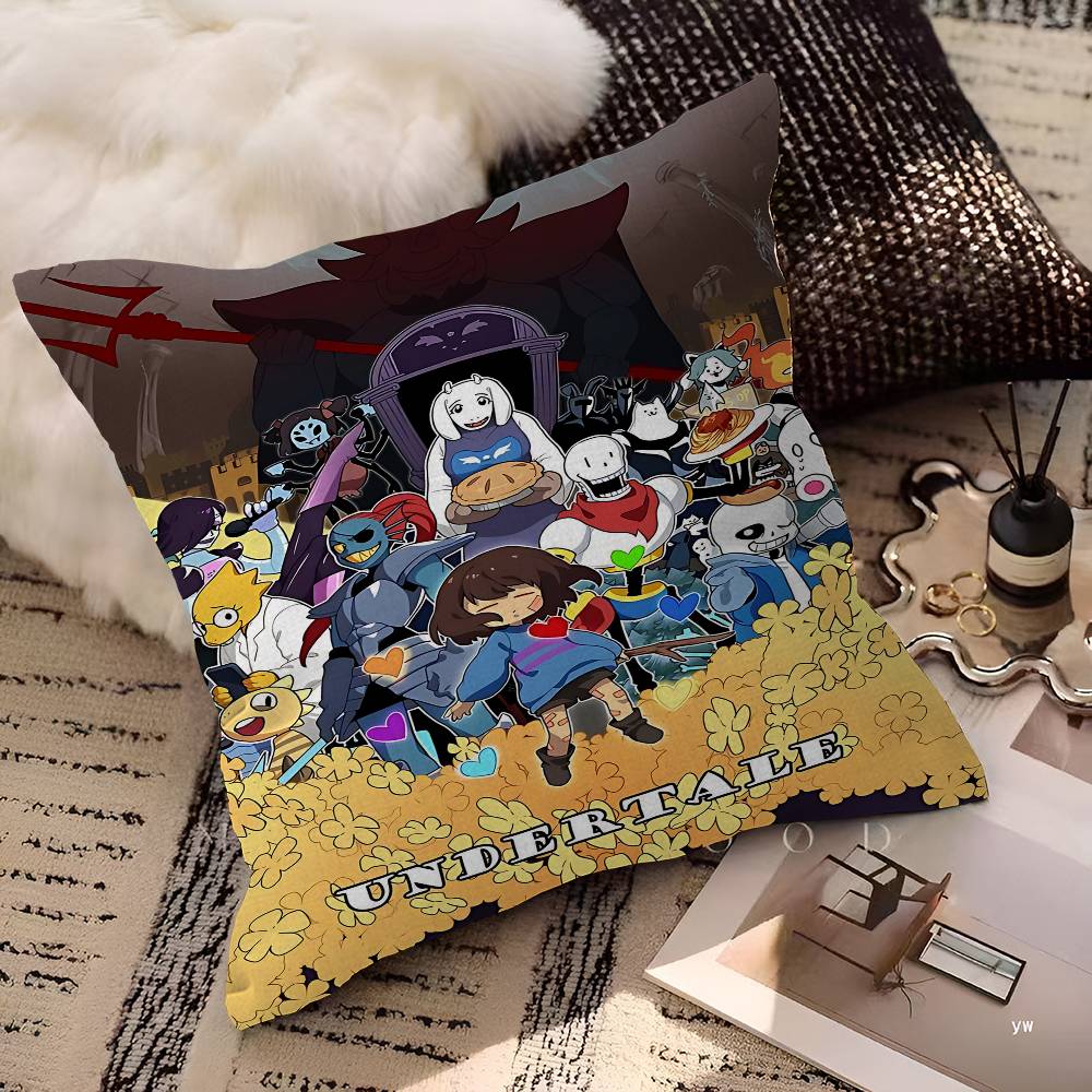 Классическая игра U-Undertale Подушка Подарок Декор для дома и офиса Подушка для спальни Дивана Автомобиля Наволочка 12x12Inch