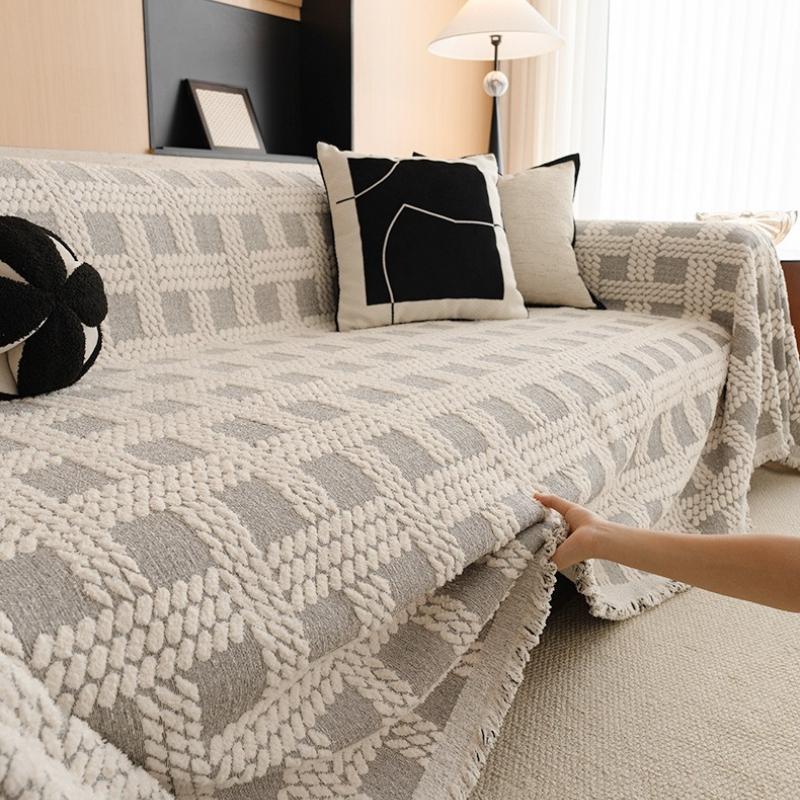 Hemively thickened sofa towel autumn and winter cover cloth towel non-slip sofa blanket anti-cat scratch
