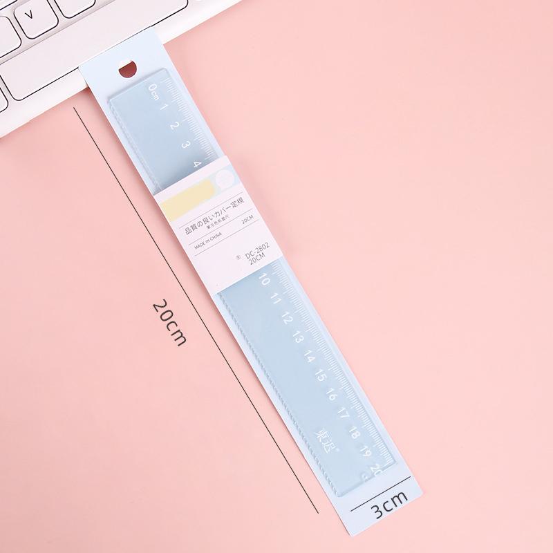 Plastic Ruler Premium 20cm Ruler Stationery Ruler Minimalist For Student Supplies Classroom Back-To-School Season