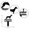 Metal Garden Stake Whippet Dog Sign Personalized Name Collie Yard Art Custom
