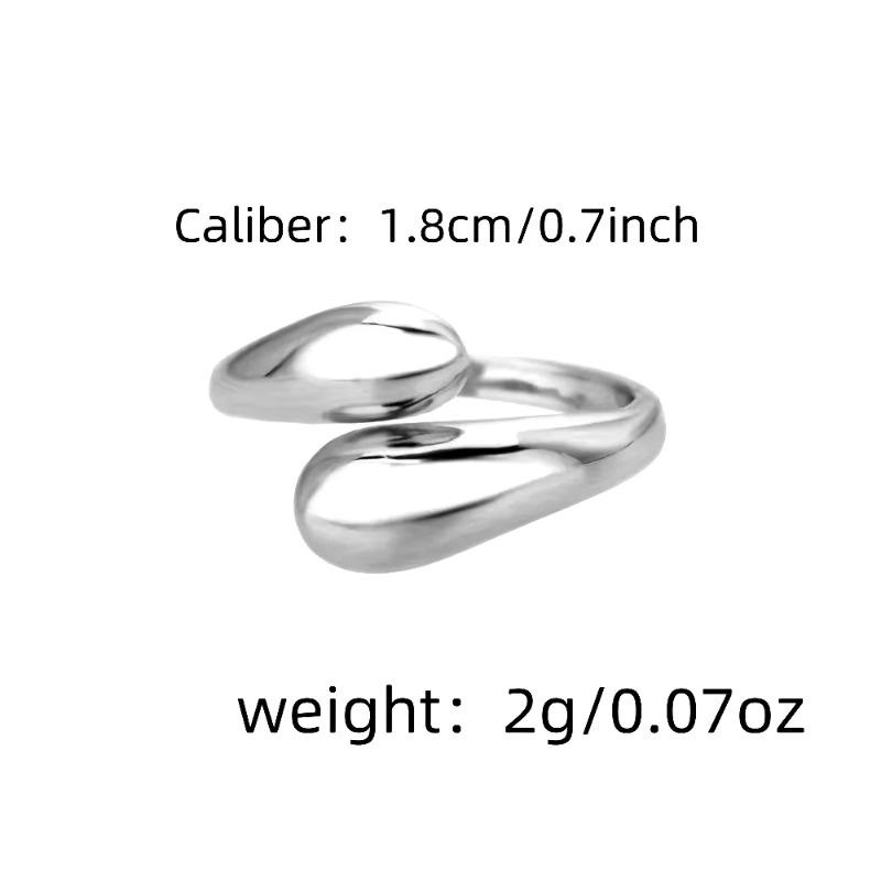 Irregular Open-Cut Smooth Water Drop Ring for Women – Adjustable Gold Minimalist Finger Ring, Easy To Carry and Convenient