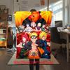 Japanese anime cartoon NARUTO famous Uzumaki Naruto blanket soft home furnishing nap decoration four seasons warm Sherpa blanket B12