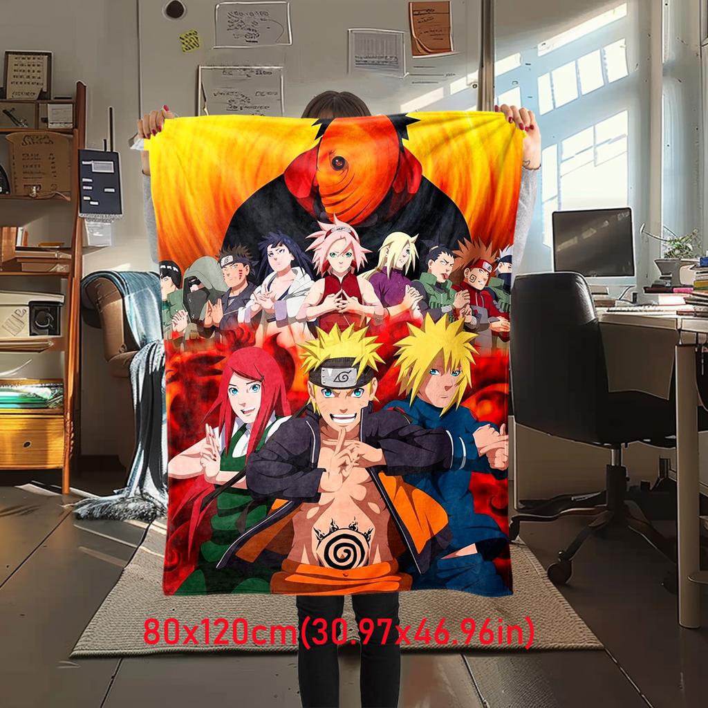 Japanese anime cartoon NARUTO famous Uzumaki Naruto blanket soft home furnishing nap decoration four seasons warm Sherpa blanket B12