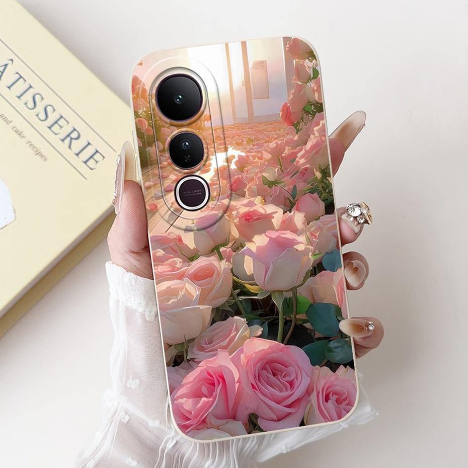 For Vivo V50 Lite V50 2025 Beautiful Butterfly Floral Phone Case For Vivo V50 V 50 V50lite 4G 5G Soft Silicone Shockproof Cases
