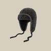 Korean Teddy Fleece Earmuff Hat for Women - Winter Warm Knit Cap, Slim Face, Versatile Wool Hat