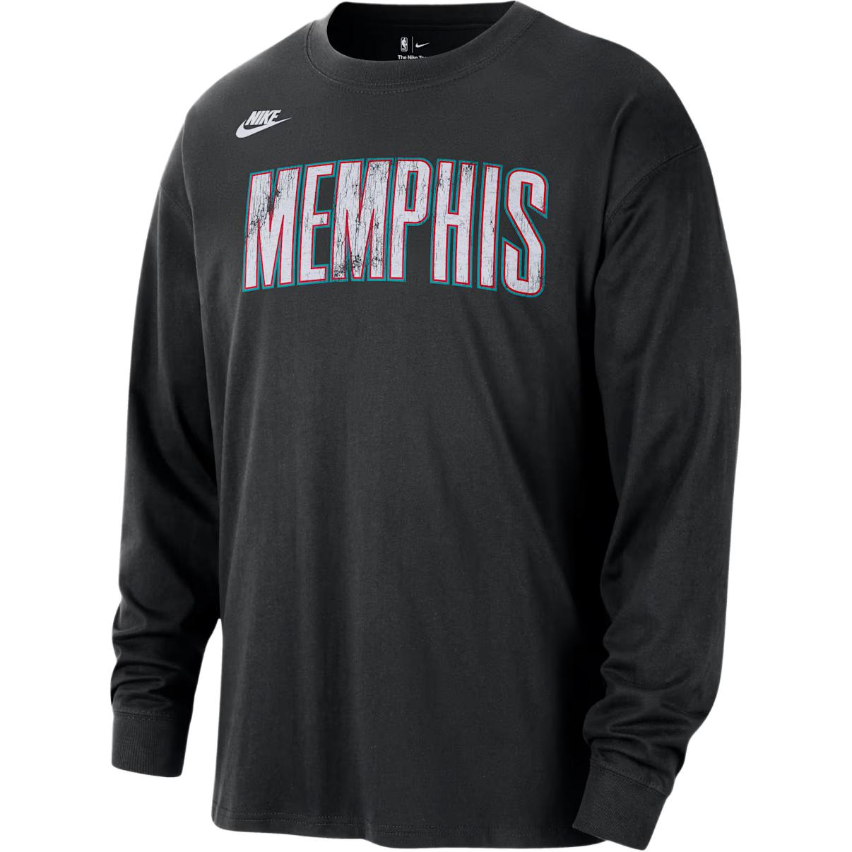 

Nike Мужская футболка с длинным рукавом и круглым вырезом свободного кроя Memphis Grizzlies NBA IB4236-010 S