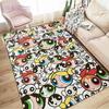Alfombra de dibujos animados con estampado de Chicas Superpoderosas, decoración para sala de estar y dormitorio, alfombra antideslizante para baño, felpudo para suelo en el pasillo