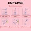 Travel Bidet Handheld Elbow Nozzle Bidet Sprayer Portable Butt Shower Private Parts Flushing Device Manual Press Flush