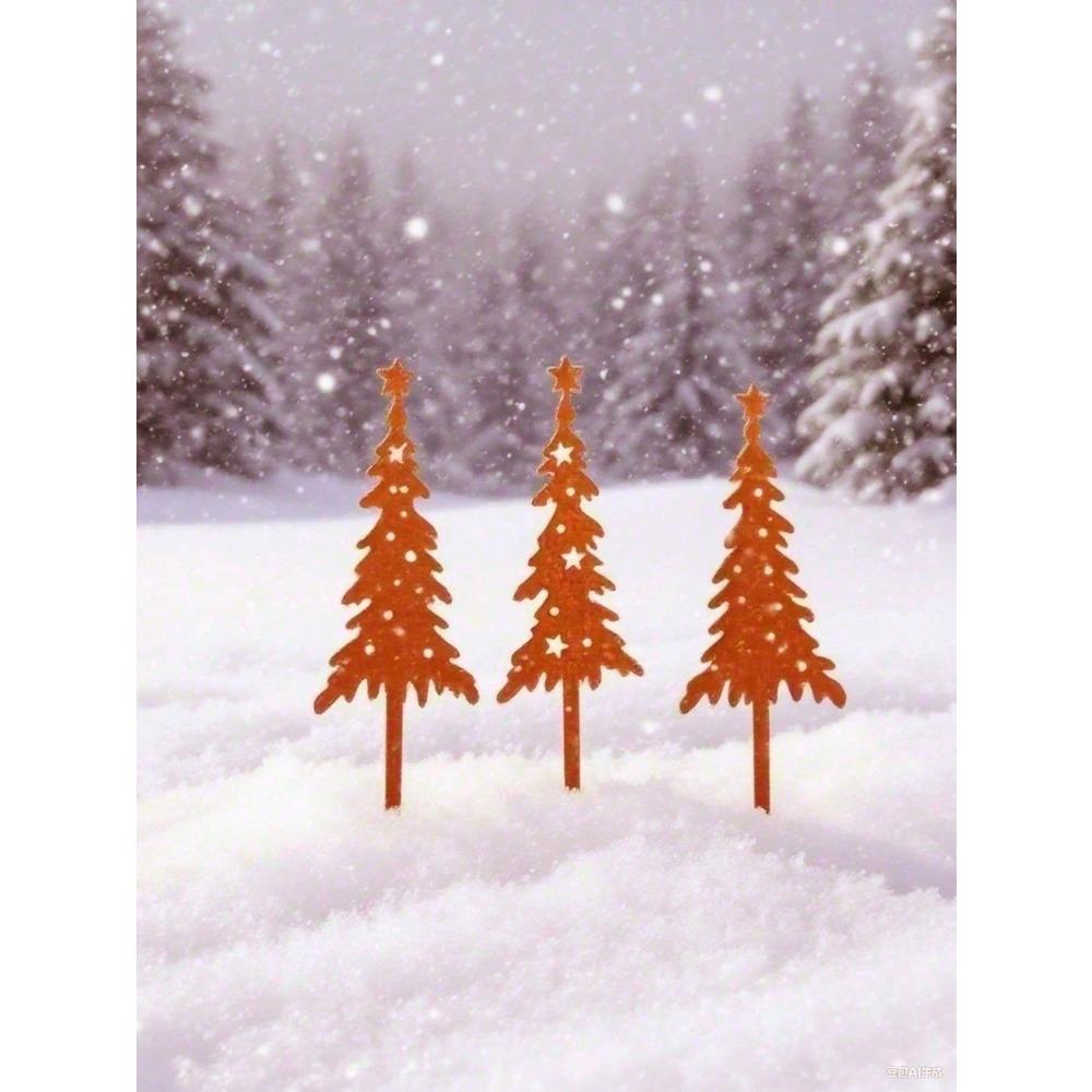 Vintage Metal Garden Stakes Antique Outdoor Yard Decor Rustic Weatherproof Easy Installation Patio Lawn Ornament