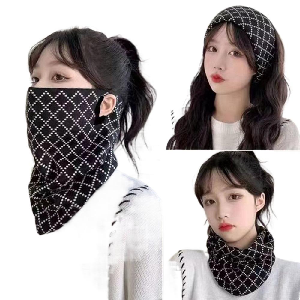 Fashion Windproof Winter Warm Mask Thickened Soft Neck Protection Cover Hanging Ear Face Mask Ski Scarf Mask Outdoor