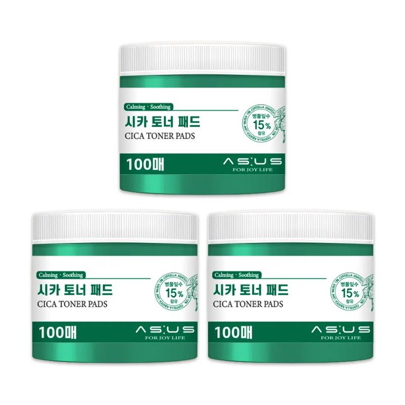 AS:US Toner Pad 100 Pads Cica Calming / Birch Cooling / Yuja Brightening (10 Options) - DAISO