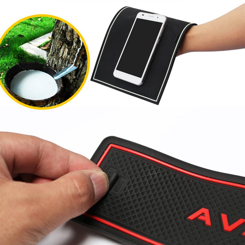 Anti-Slip Rubber Cup Cushion Door Groove Mat for Nissan Leaf ZE1 2018   10Pcs Accessories Car Stickers mat for phone