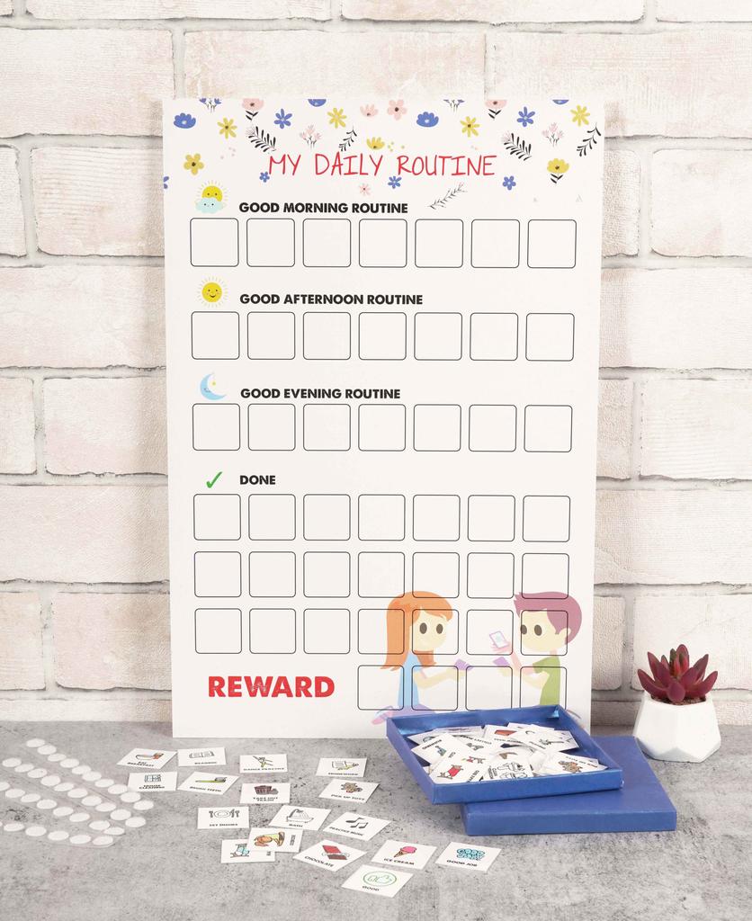 Inkdotpot Checkliste für die täglichen Aufgaben der Kinder, To-Do-Liste – Tagesablauf – Aufgabenplan – Checkliste für Morgens/Abends