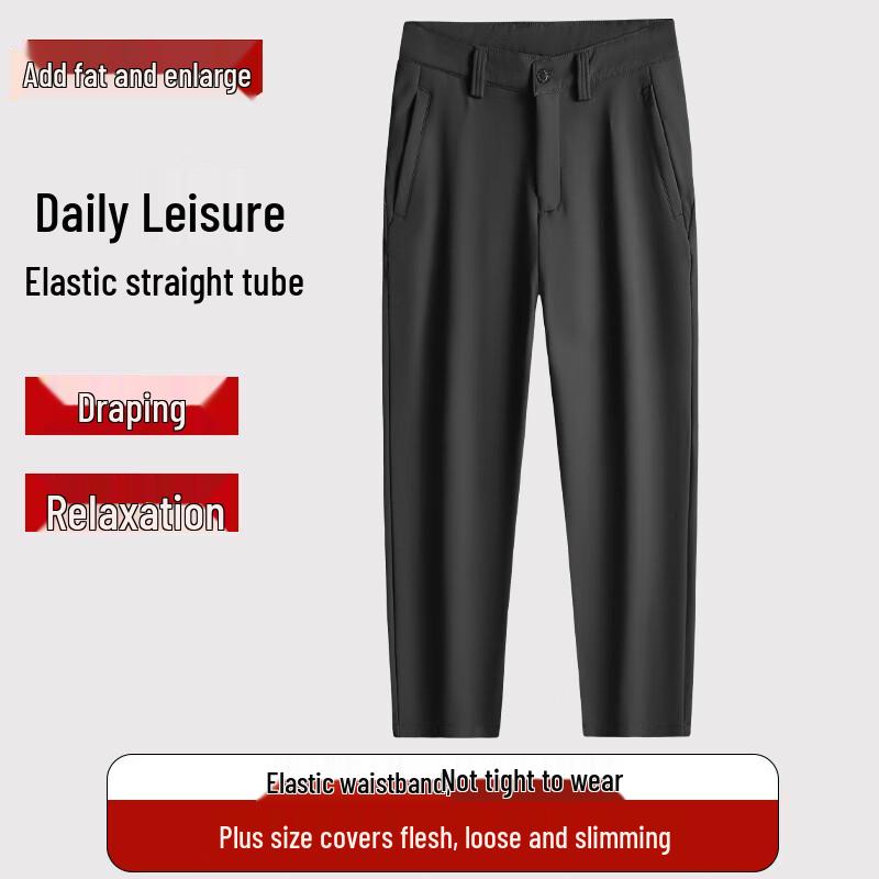 

Dibenze Men s Plus Size Straight-Leg Cotton Casual Pants 6XL