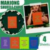 Thick PVC Colorful Mahjong Shuffle Cards With Wavy Fan-shaped Edges, 4 Cute Mahjong Accessories With Fun Sayings