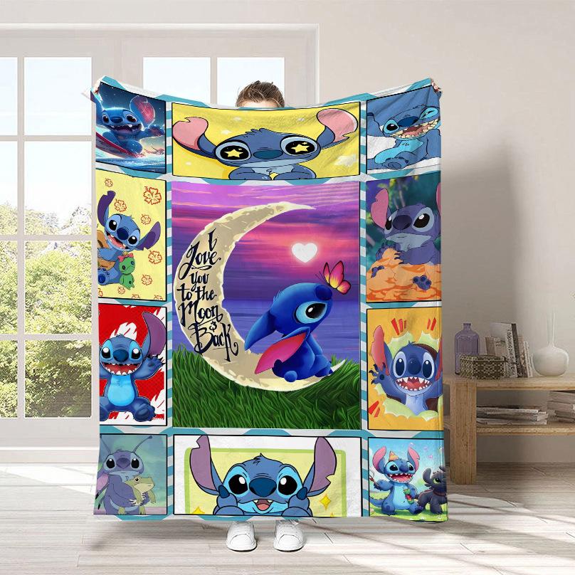 Couverture Dessin Animé Stitch Couverture Peluche Mignonne Stitch Couverture Quatre Saisons