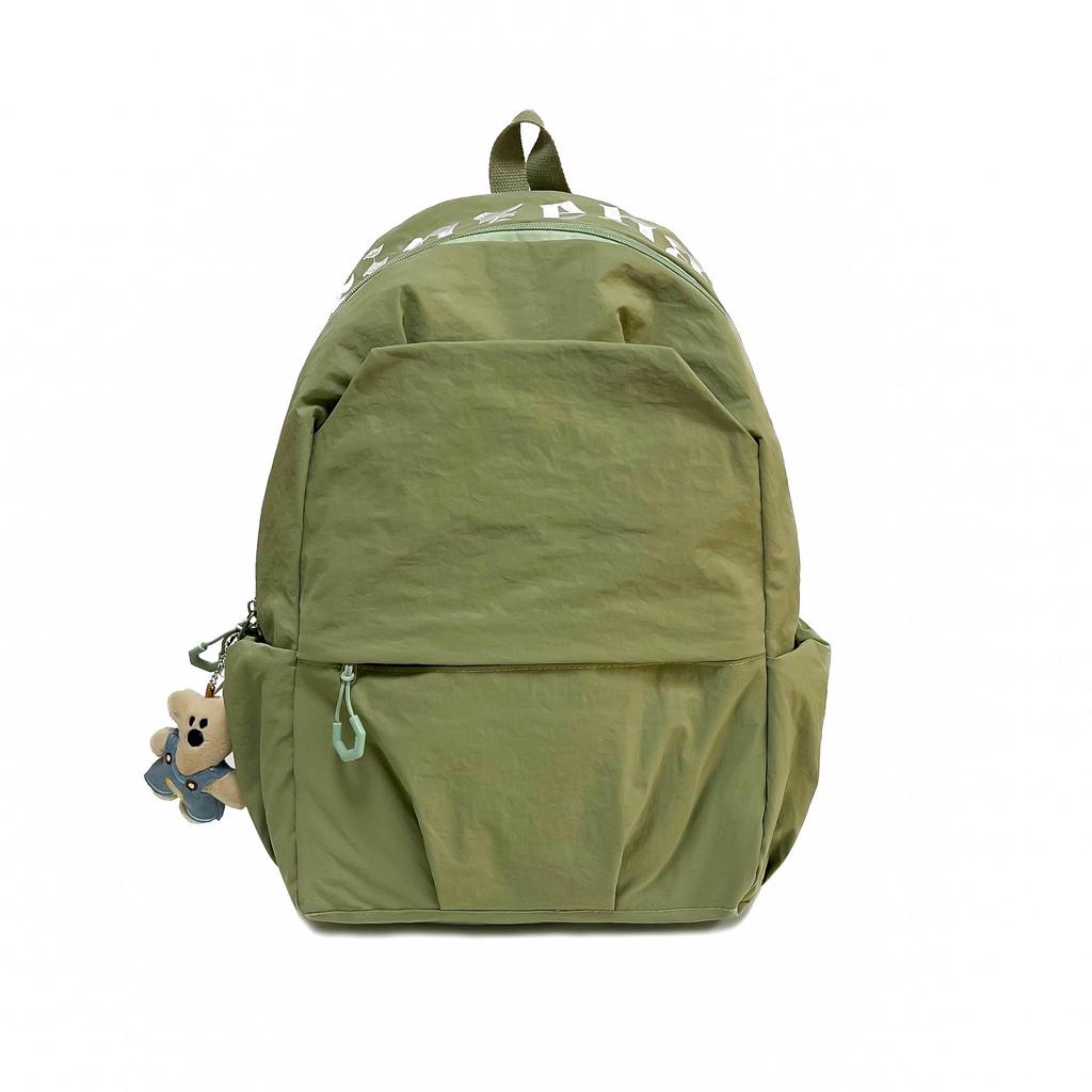 Waterproof nylon Korean version backpack large-capacity college student schoolbag men's pleated leisure travel computer backpack