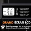 Porte automatique pour poulailler en alliage d'aluminium - minuterie LCD, capteur anti-pincement, 3×AA