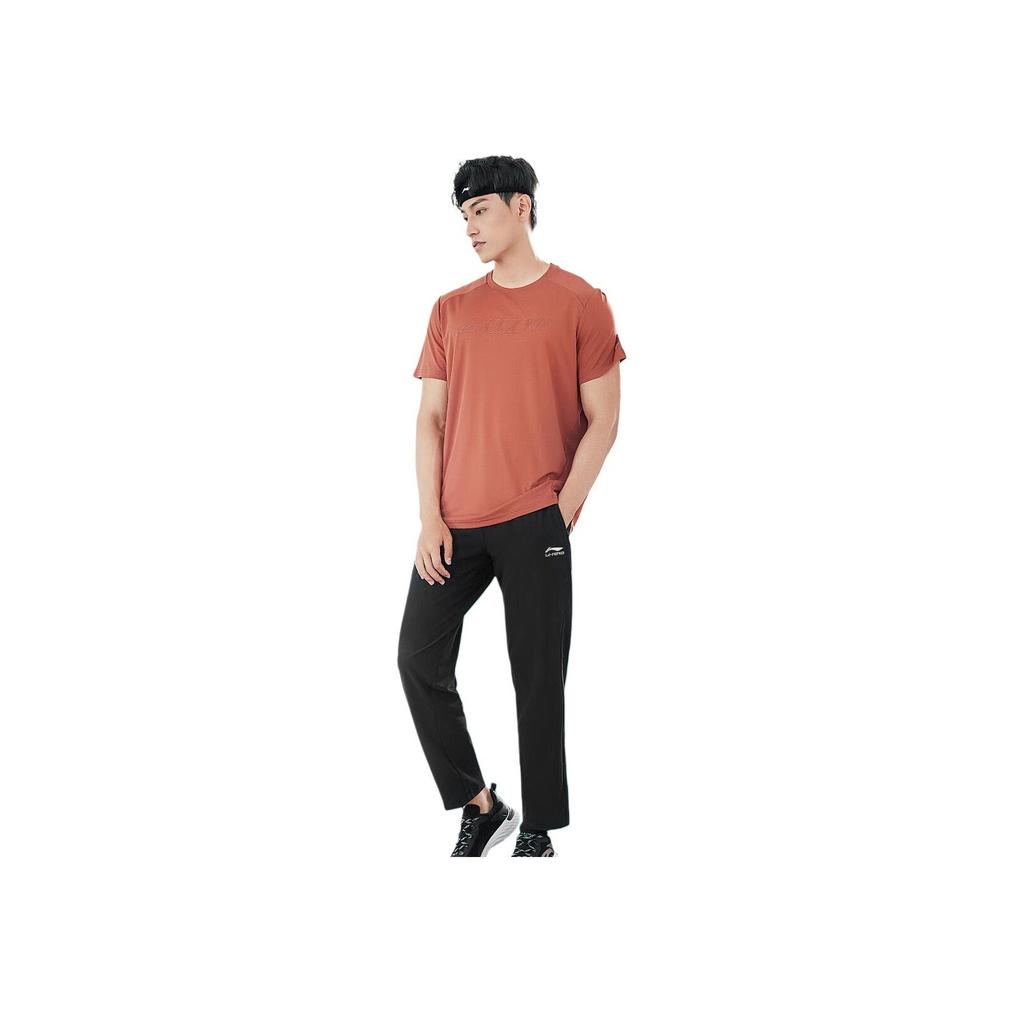 Li-Ning Breathable Loose Knitted Sports Pants Unisex Bottoms Black AYKT745