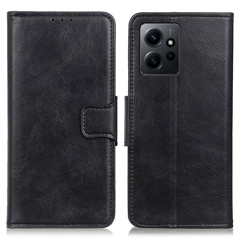 Para Xiaomi Redmi Note 12 4G Crazy Horse Texture Phone Capa de couro com suporte antiqueda Capa tipo carteira